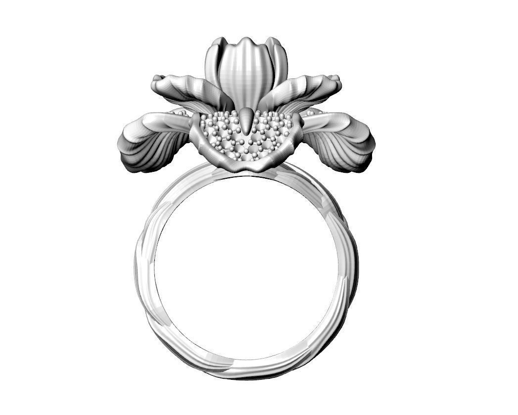Special Design Flower Ring  3D print model_4