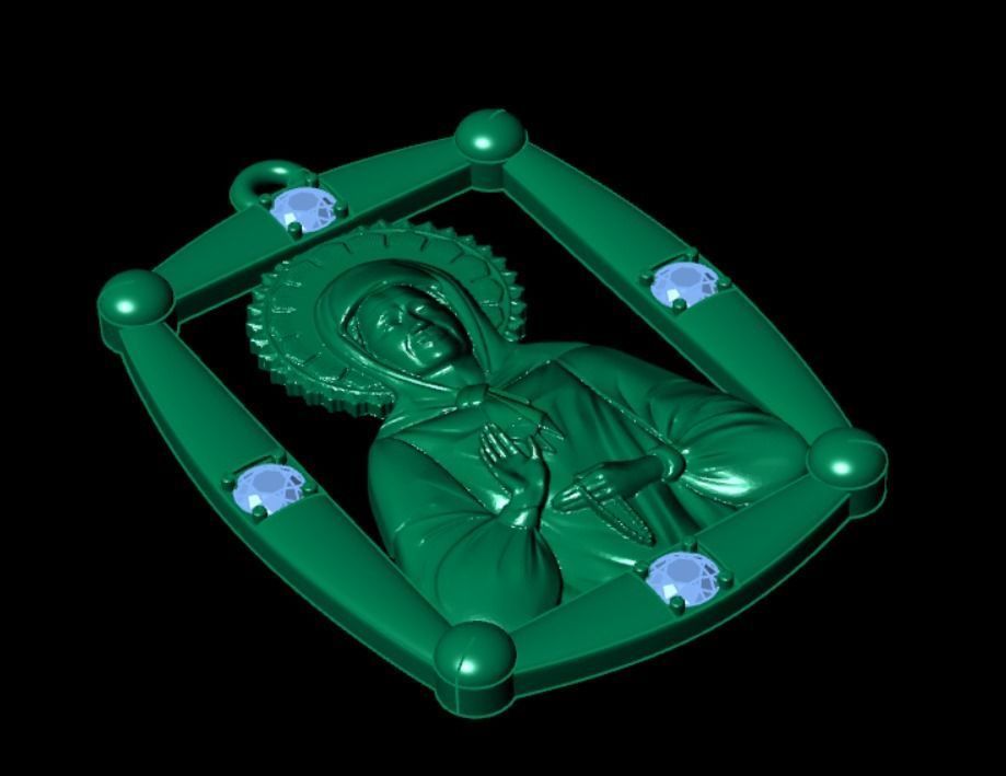 Pendant od 9 3D print model_11