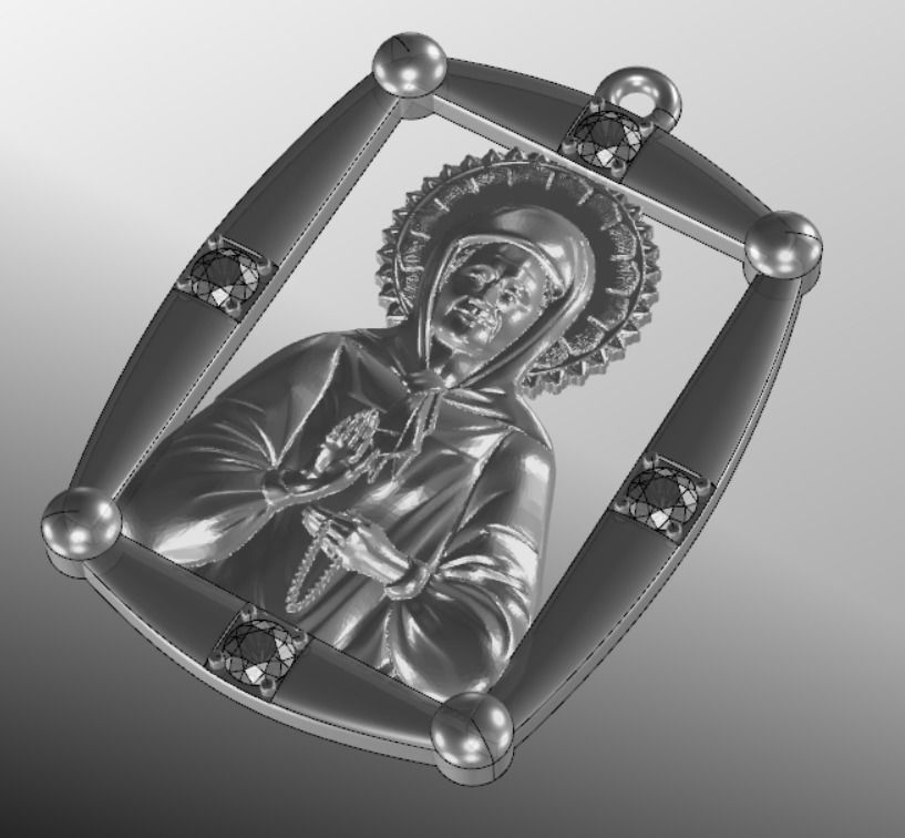 Pendant od 9 3D print model_13