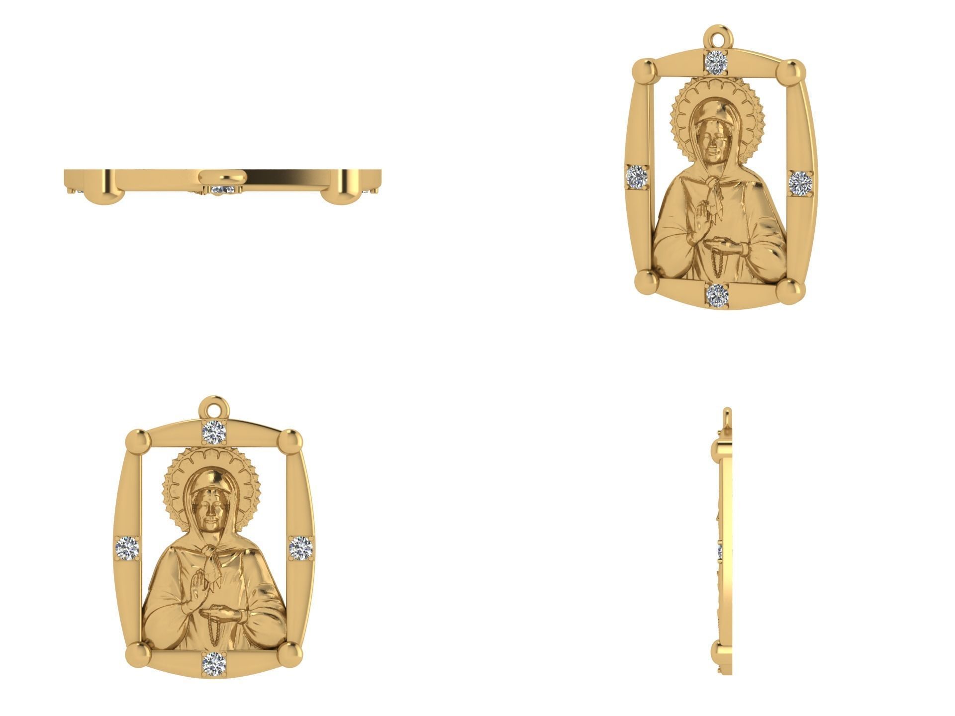 Pendant od 9 3D print model_3