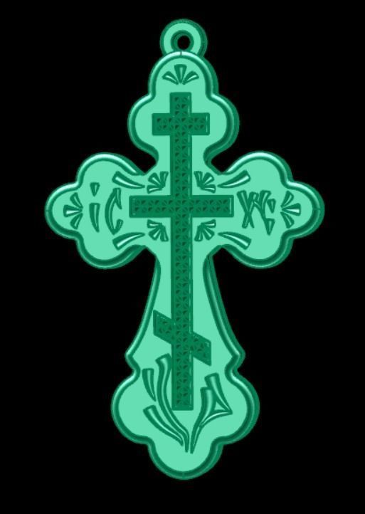 Pendant od 13 cross 3D print model_11
