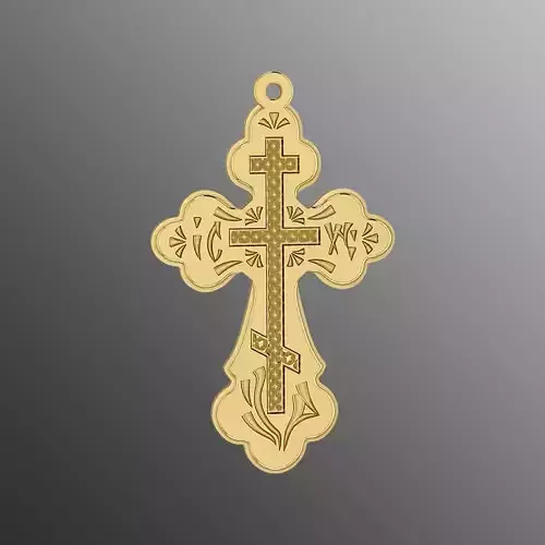 Pendant od 13 cross 3D print model