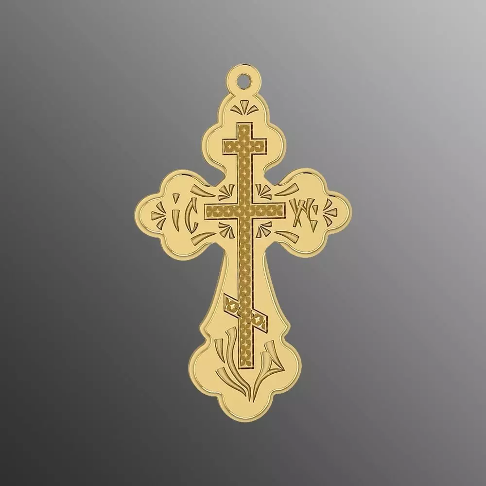 Pendant od 13 cross 3D print model_0