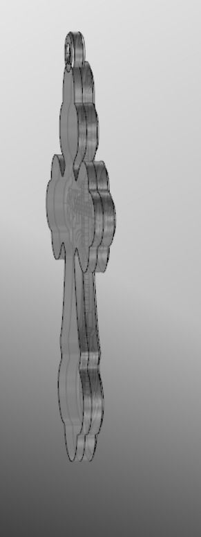Pendant od 13 cross 3D print model_13