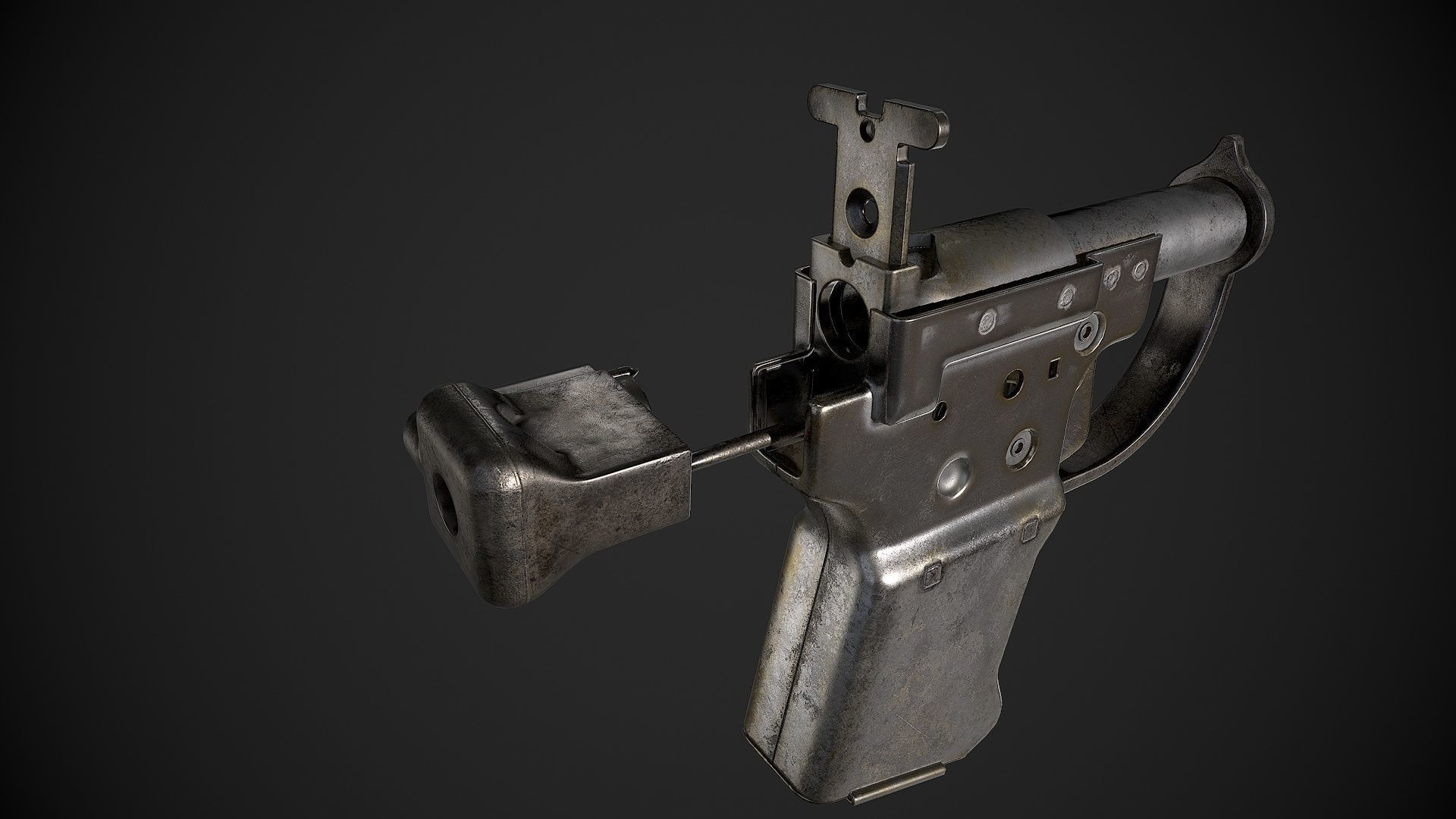 FP-45 Liberator Low-poly 3D model_9