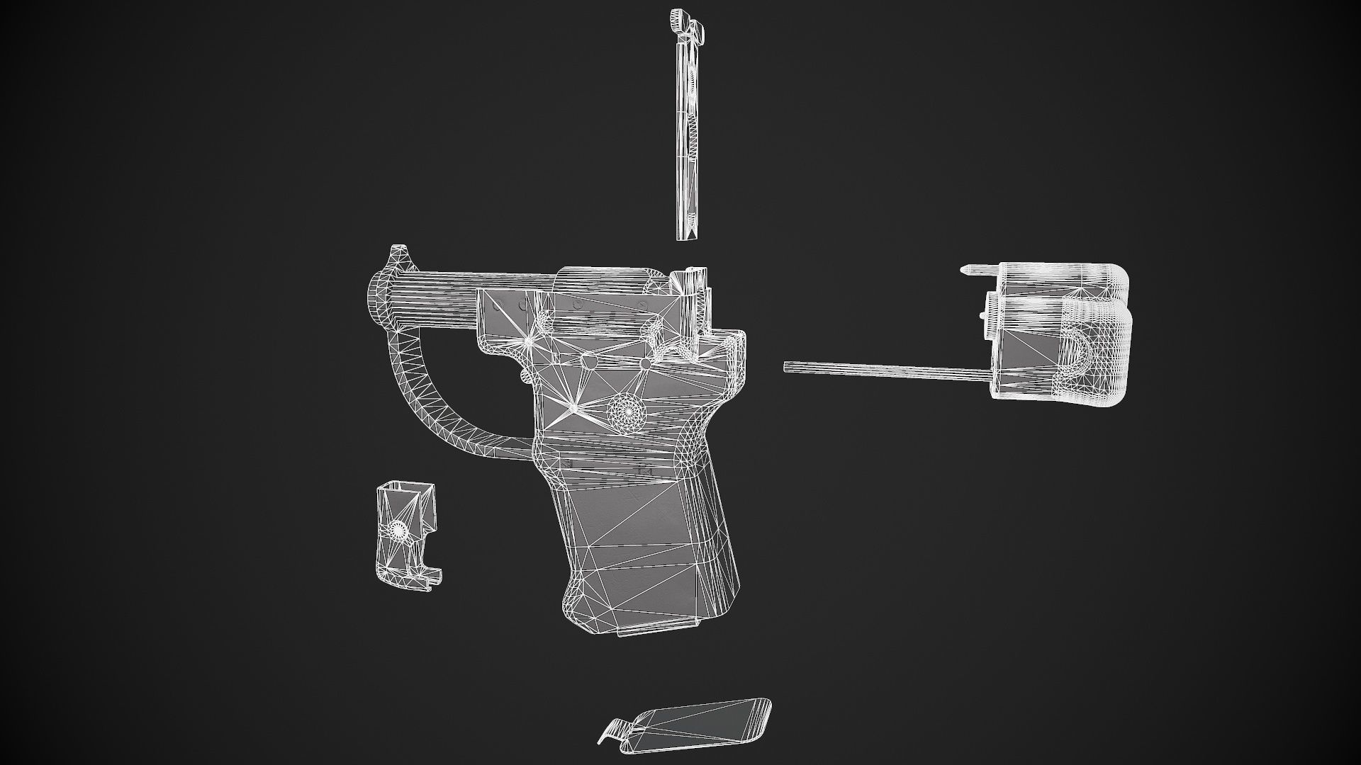 FP-45 Liberator Low-poly 3D model_19