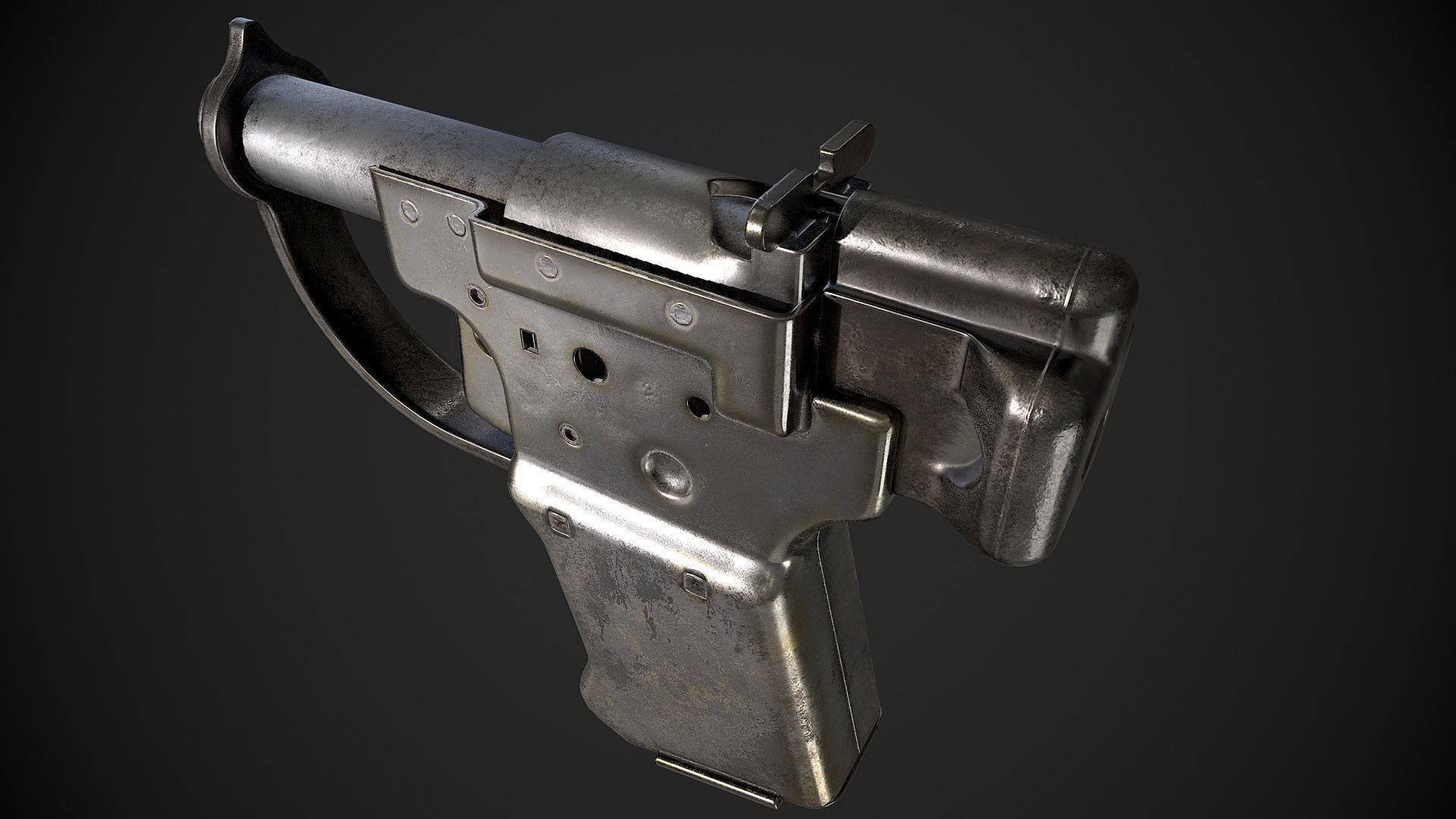 FP-45 Liberator Low-poly 3D model_6