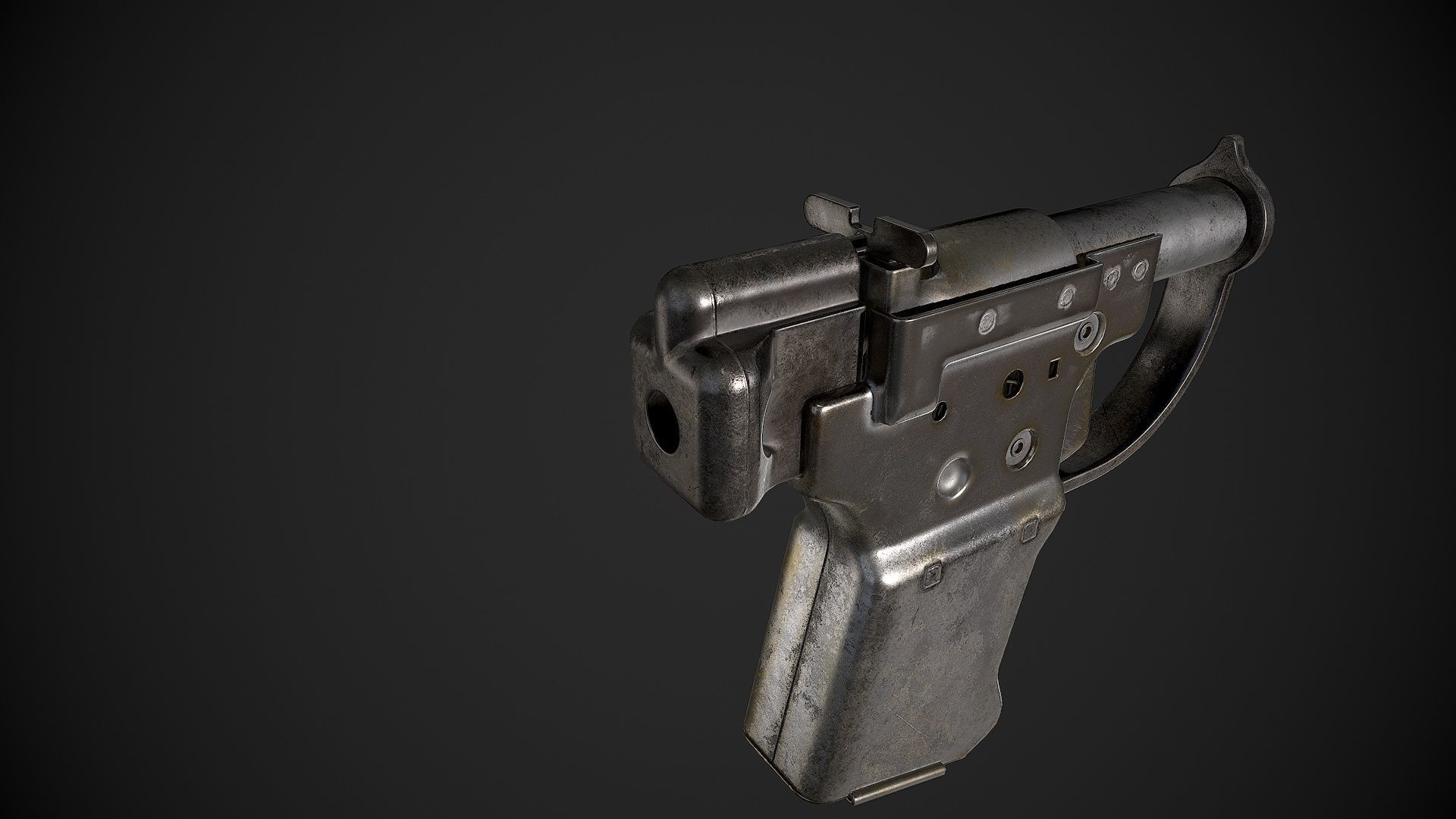 FP-45 Liberator Low-poly 3D model_10