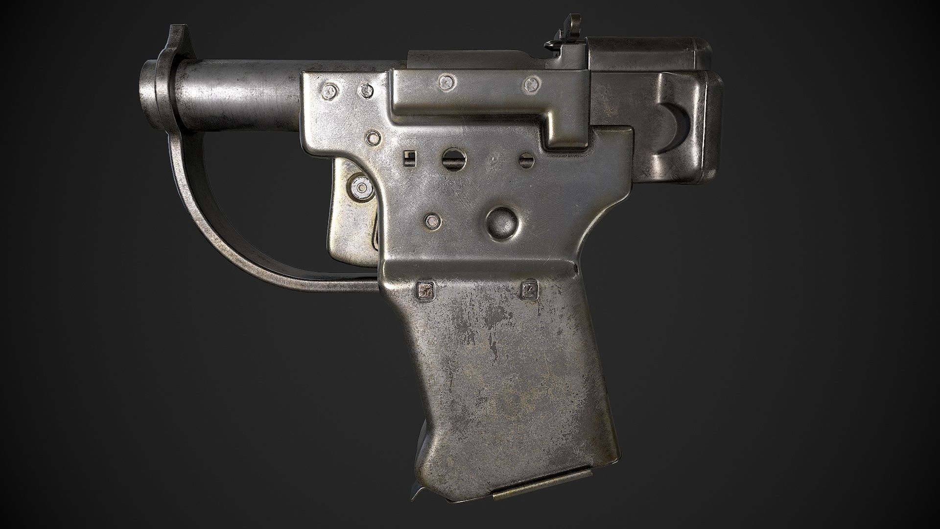 FP-45 Liberator Low-poly 3D model_3