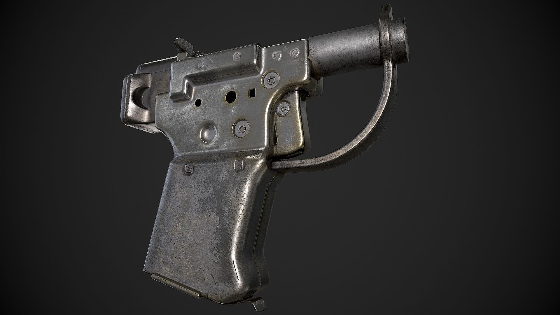 FP-45 Liberator Low-poly 3D model_7