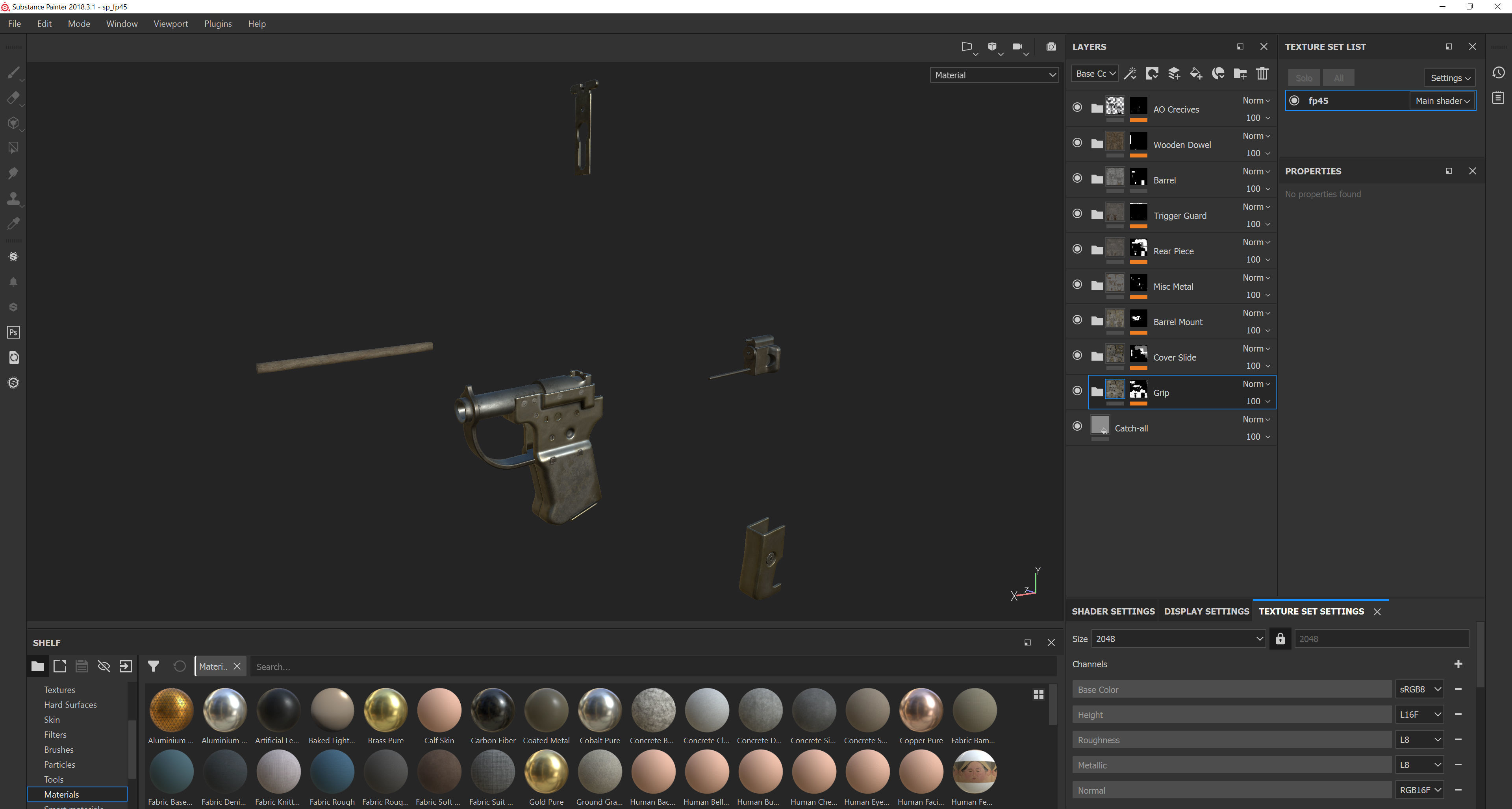 FP-45 Liberator Low-poly 3D model_22