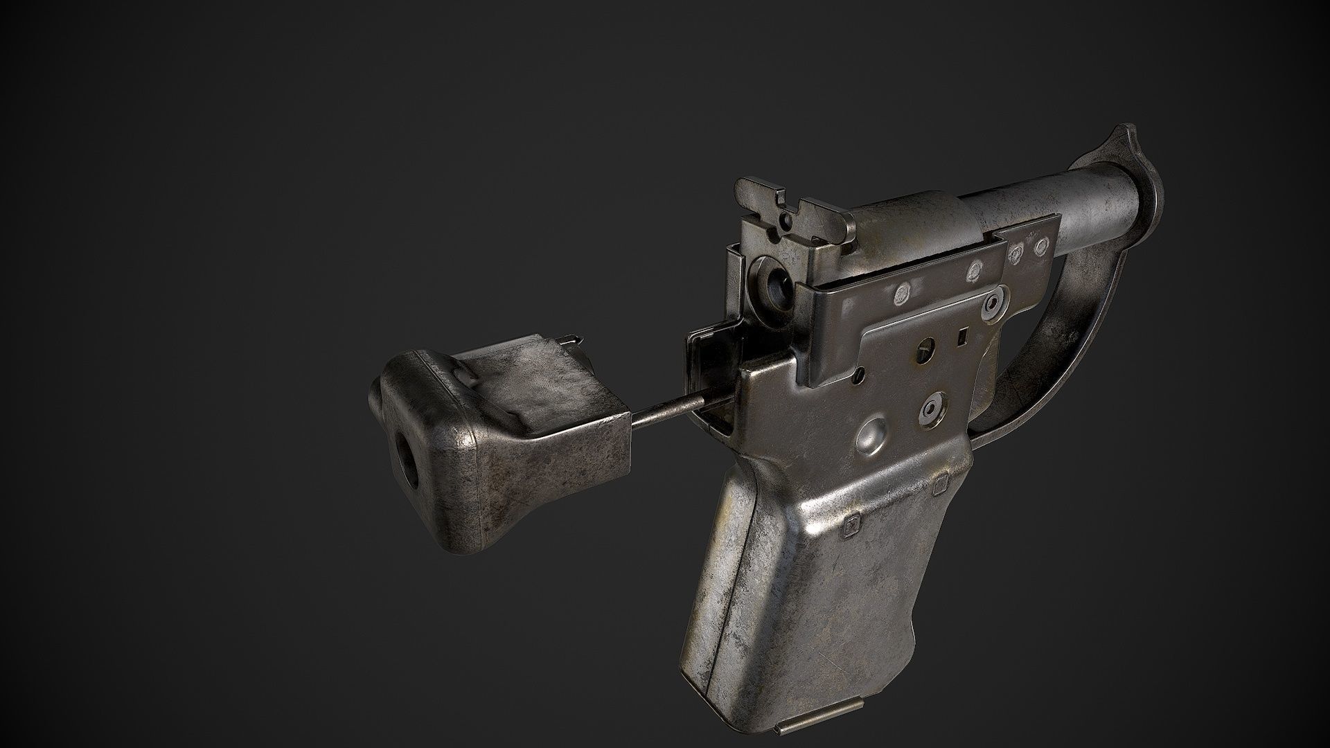FP-45 Liberator Low-poly 3D model_8