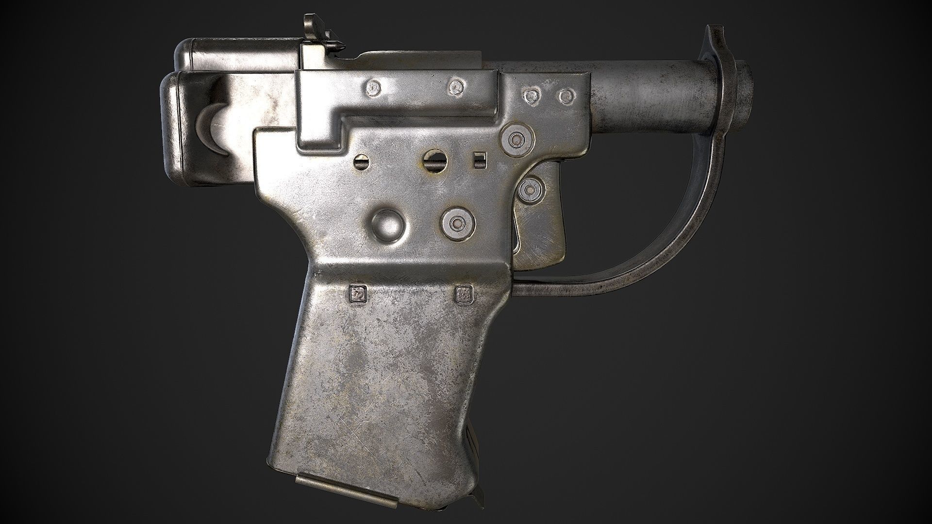 FP-45 Liberator Low-poly 3D model_4
