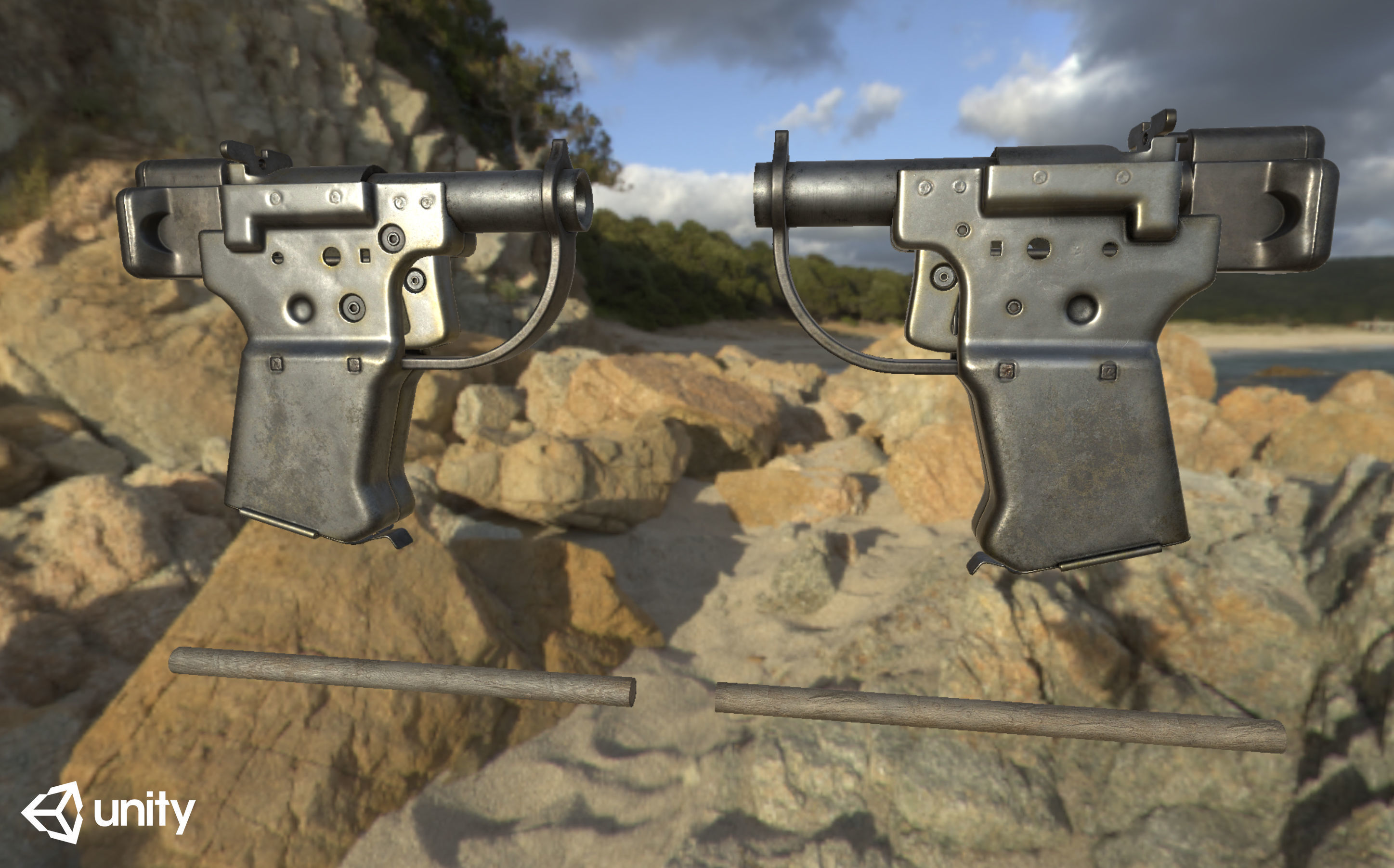 FP-45 Liberator Low-poly 3D model_20