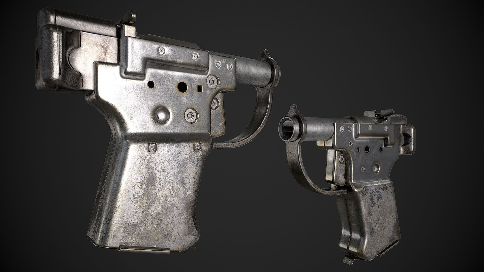 FP-45 Liberator Low-poly 3D model_5