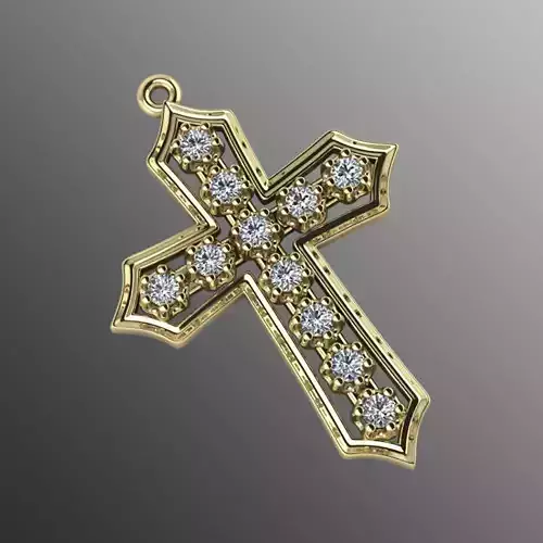 Pendant od 16 cross 3D print model