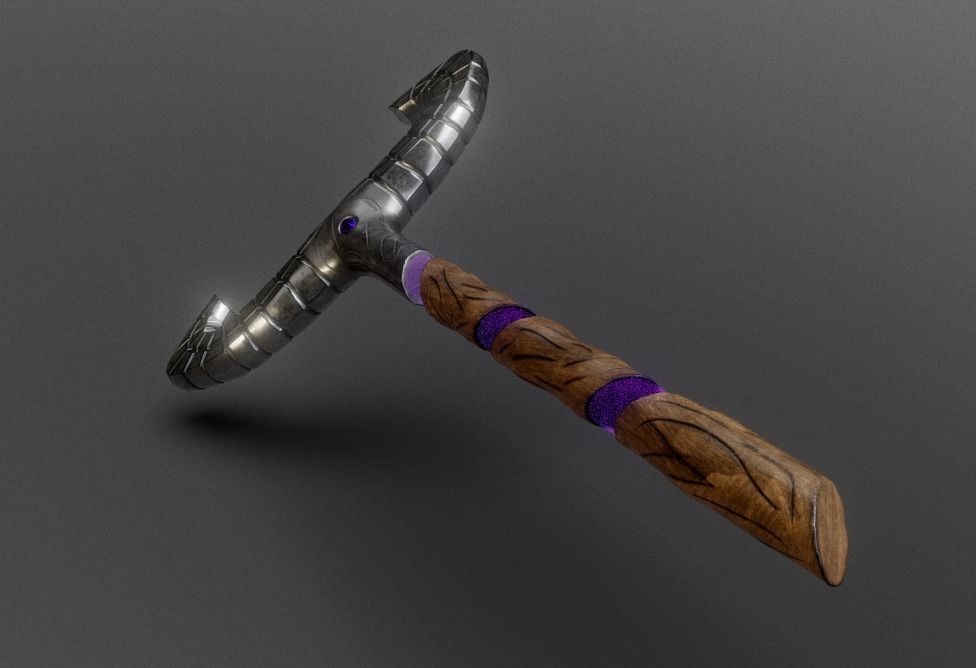 Broken Staff 3D model_1