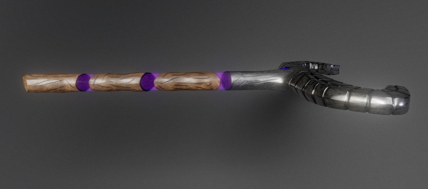 Broken Staff 3D model_2