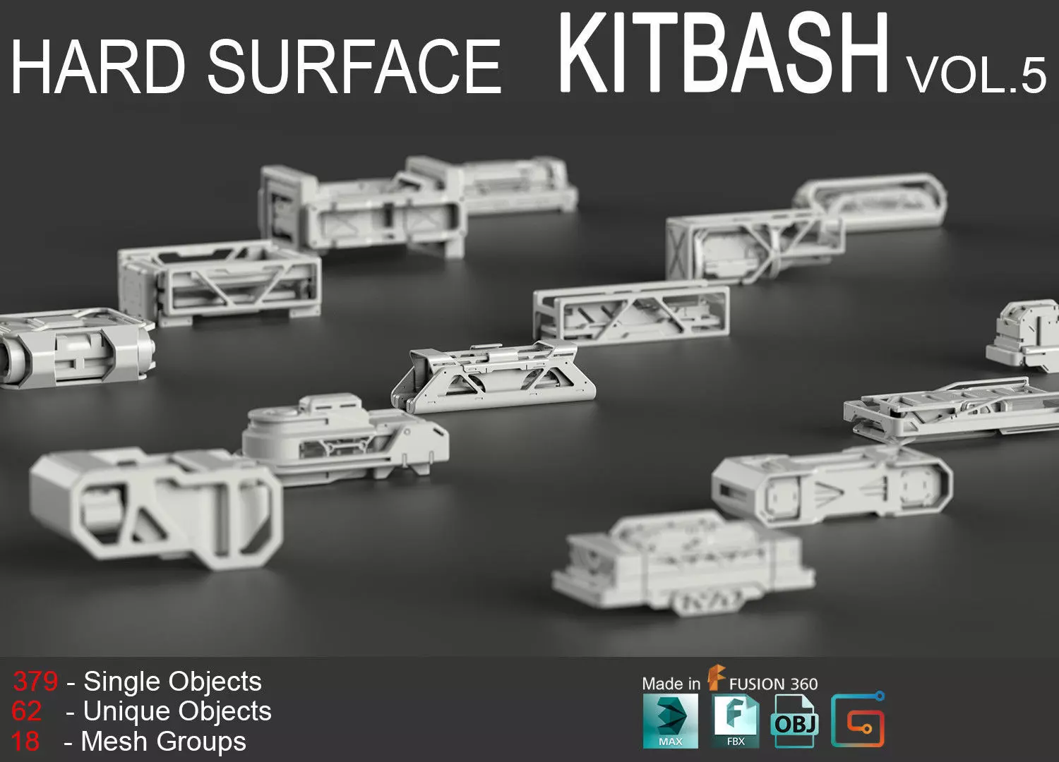 Hard Surface KitBash Vol 5 3D model
