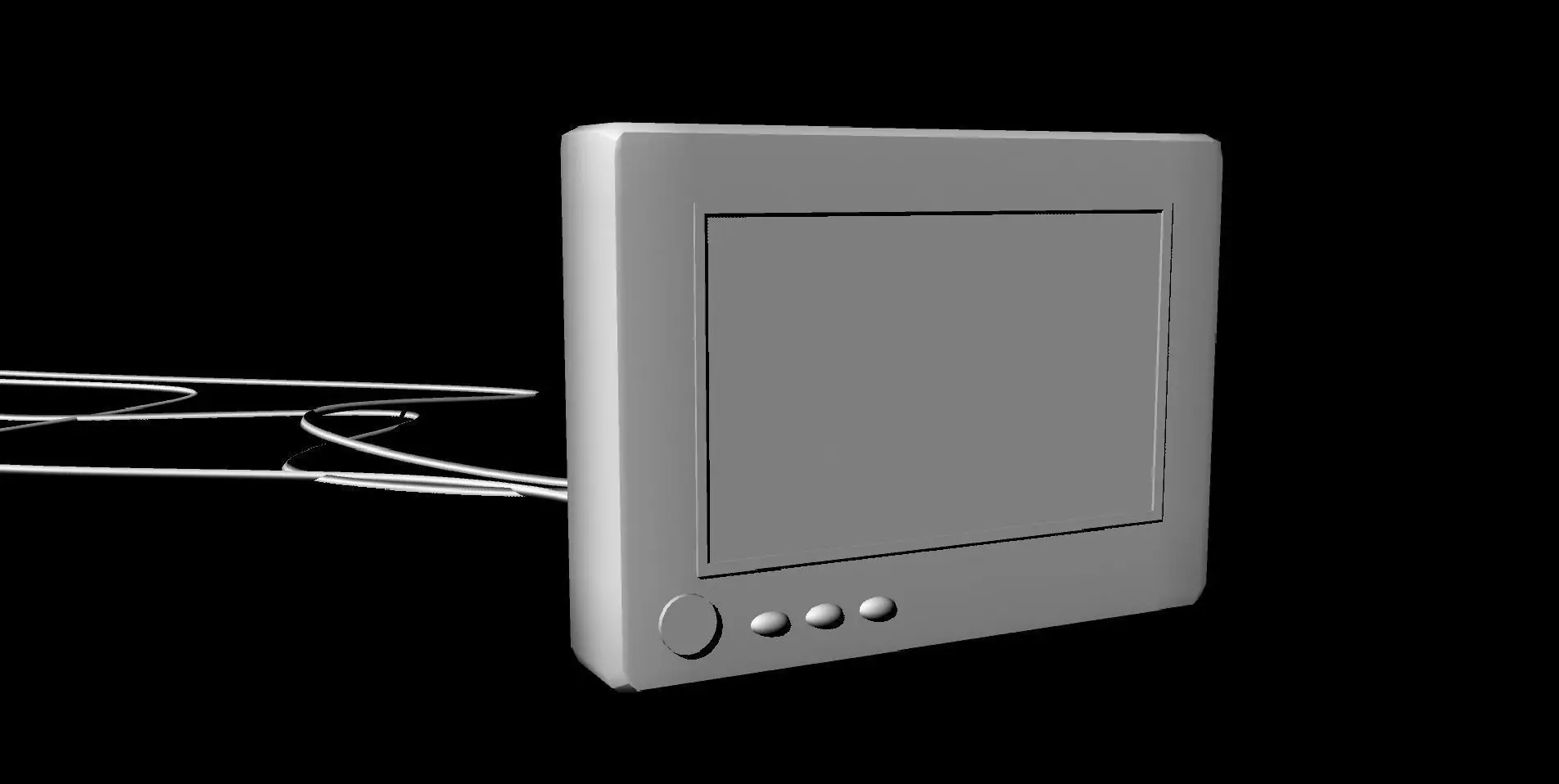 Display Monitor untextured Free 3D model