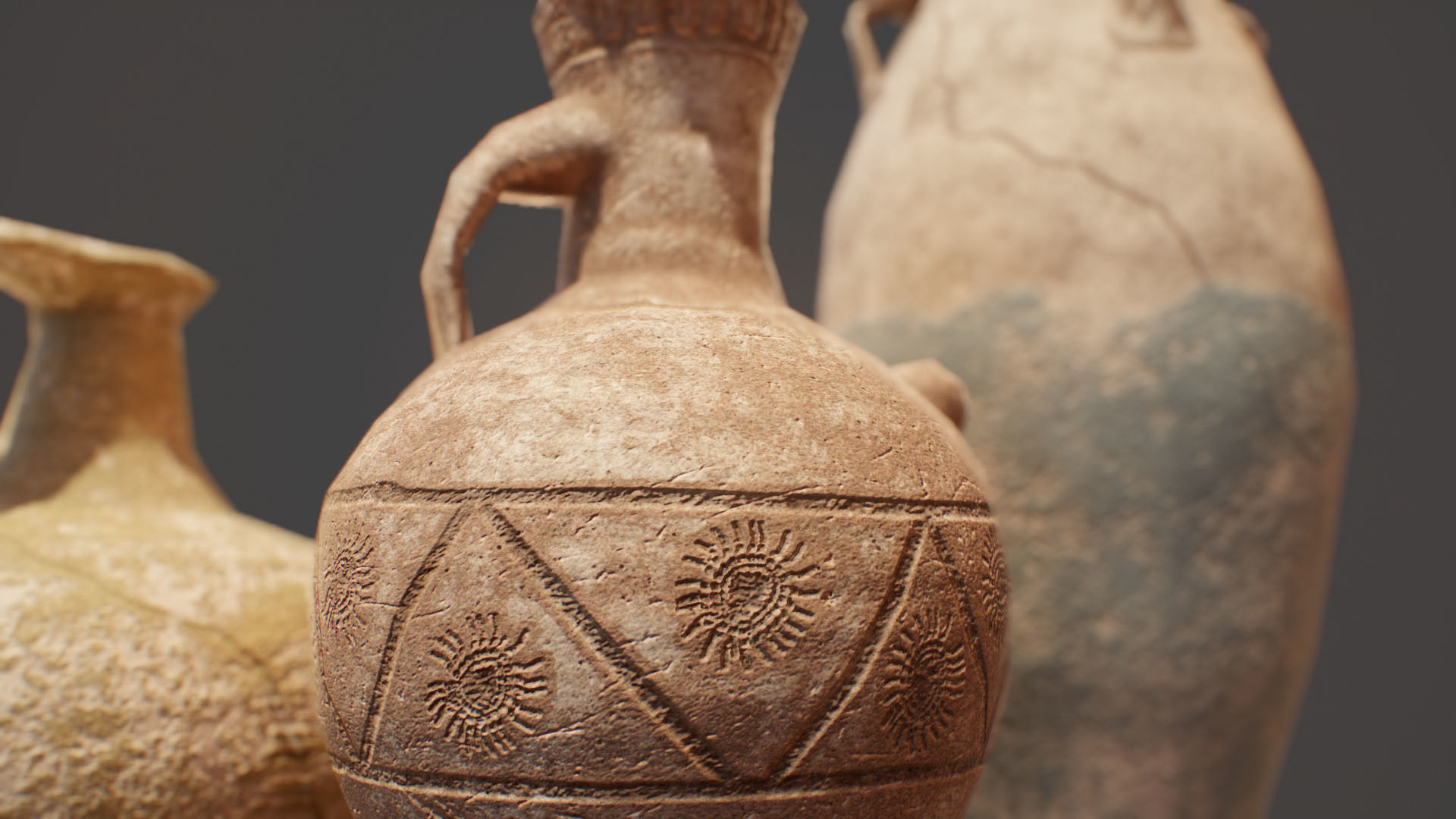 ancient pots  Low-poly PBR  Low-poly 3D model_11