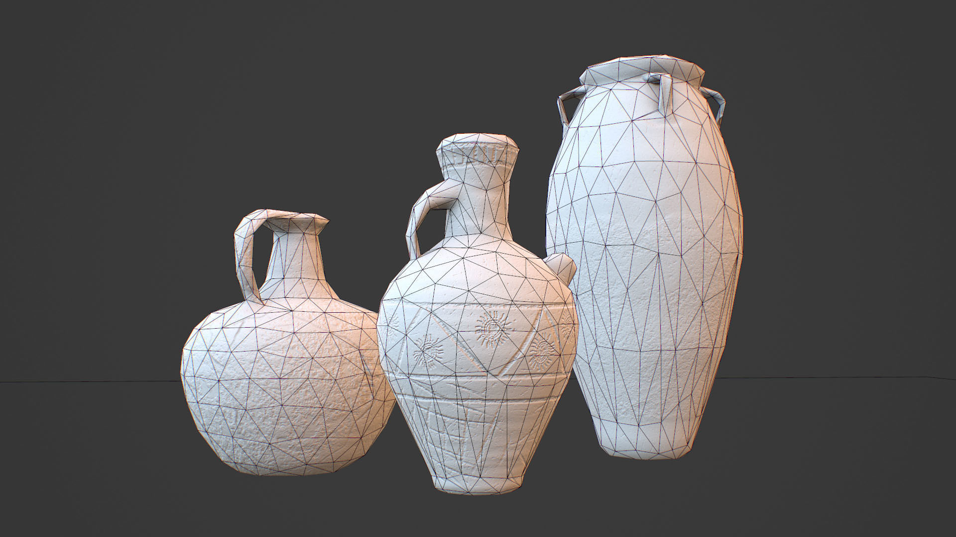 ancient pots  Low-poly PBR  Low-poly 3D model_15