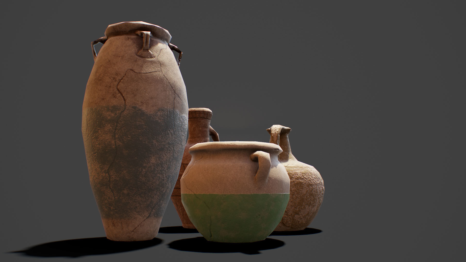 ancient pots  Low-poly PBR  Low-poly 3D model_3