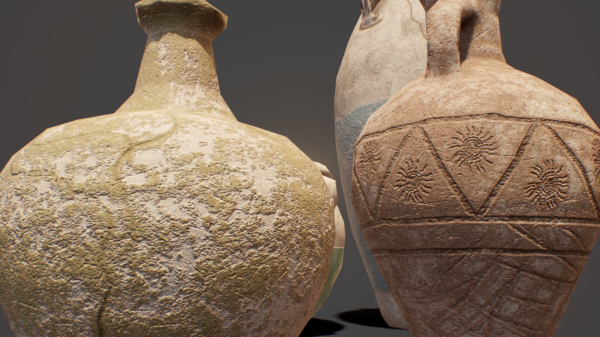 ancient pots  Low-poly PBR  Low-poly 3D model_7