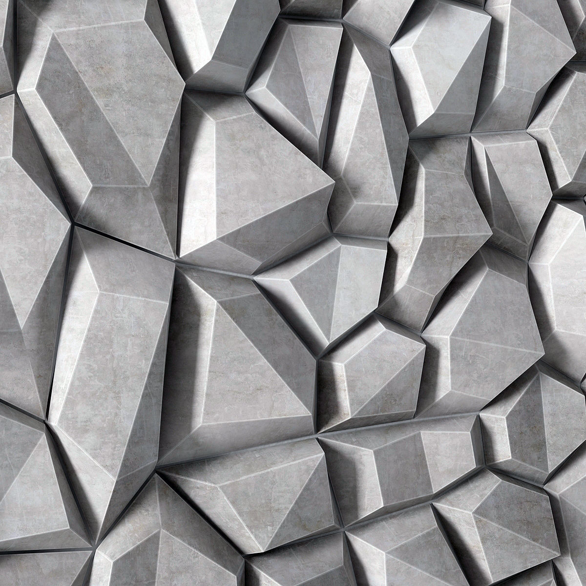 Panel decor polygon n4 3D model_3