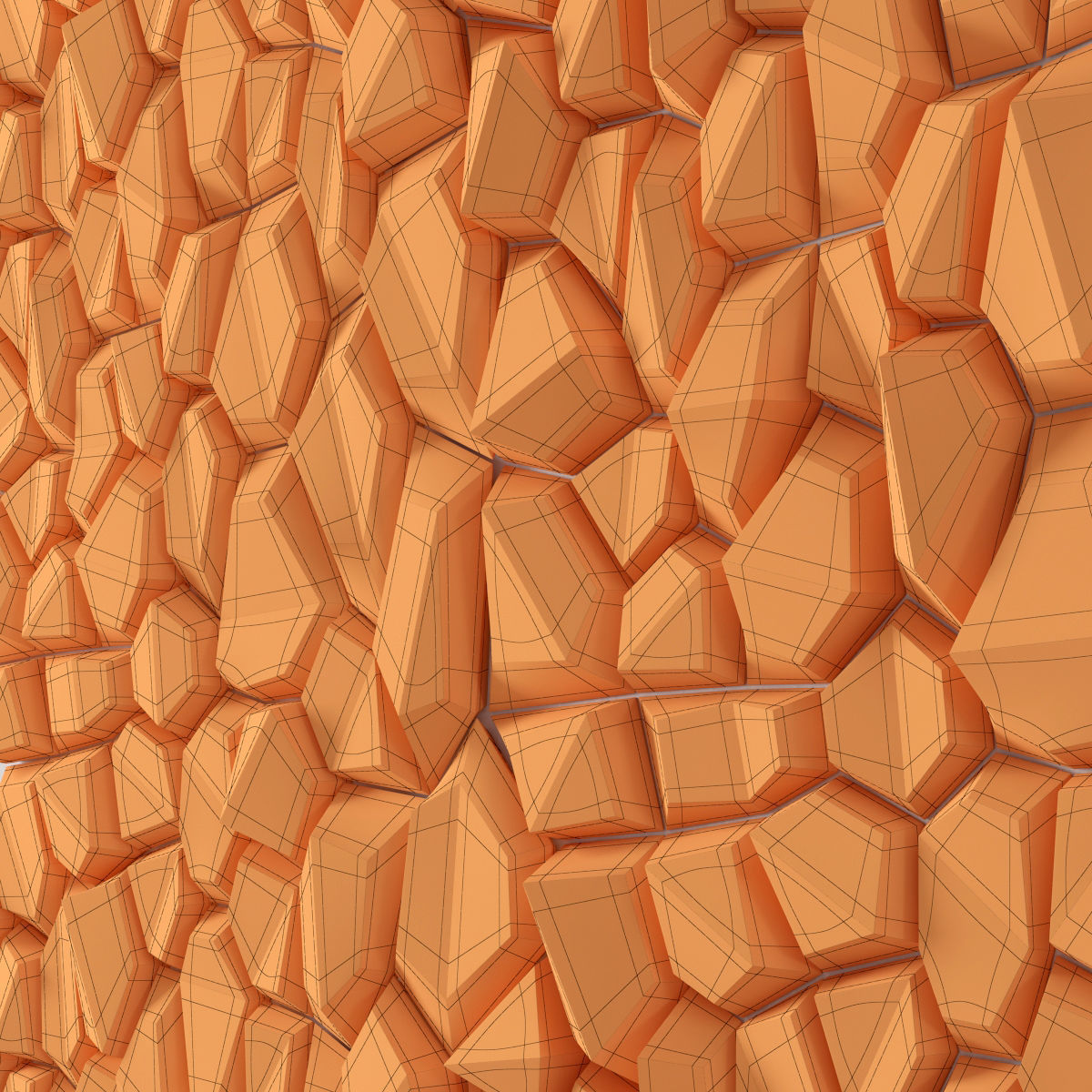 Panel decor polygon n4 3D model_5