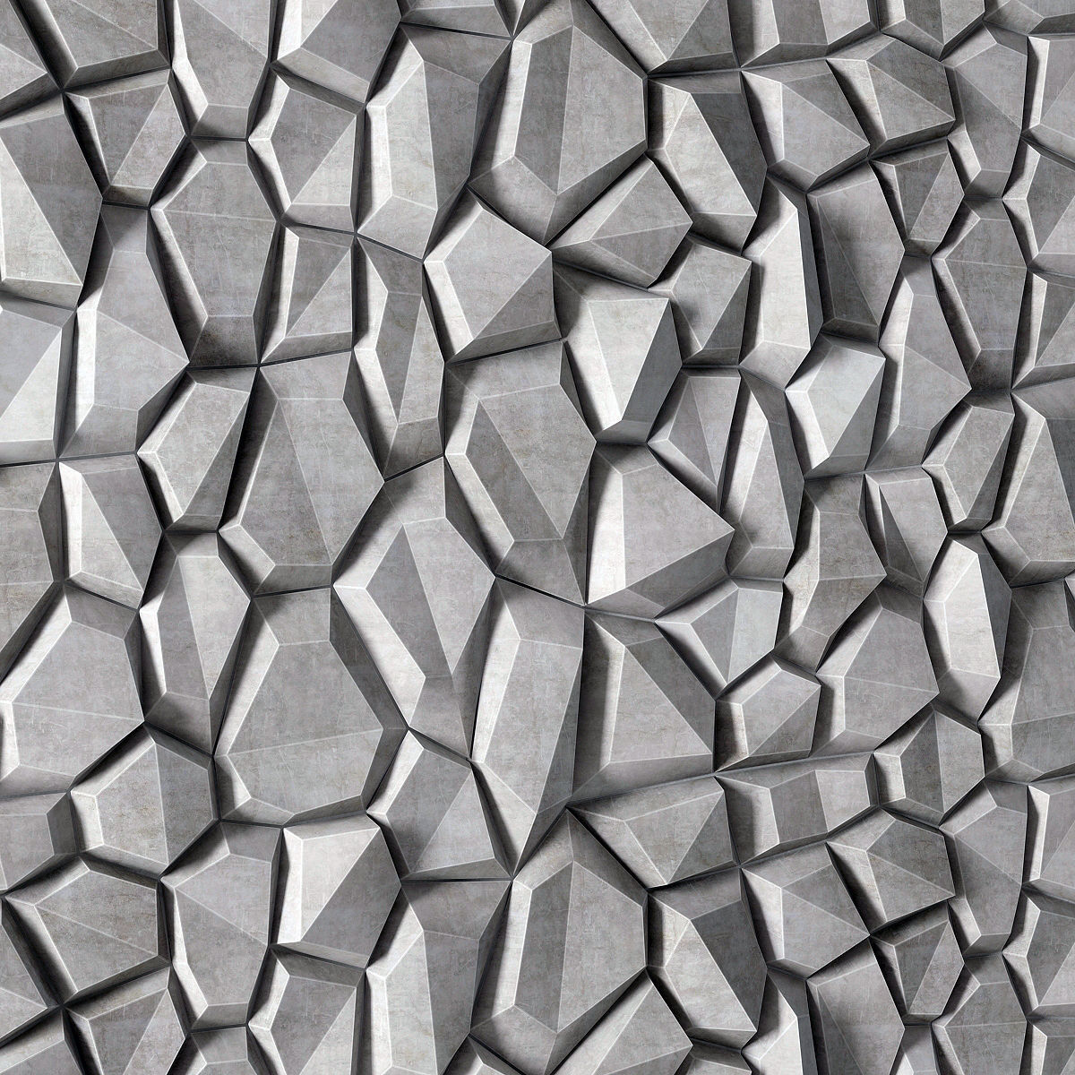 Panel decor polygon n4 3D model_2