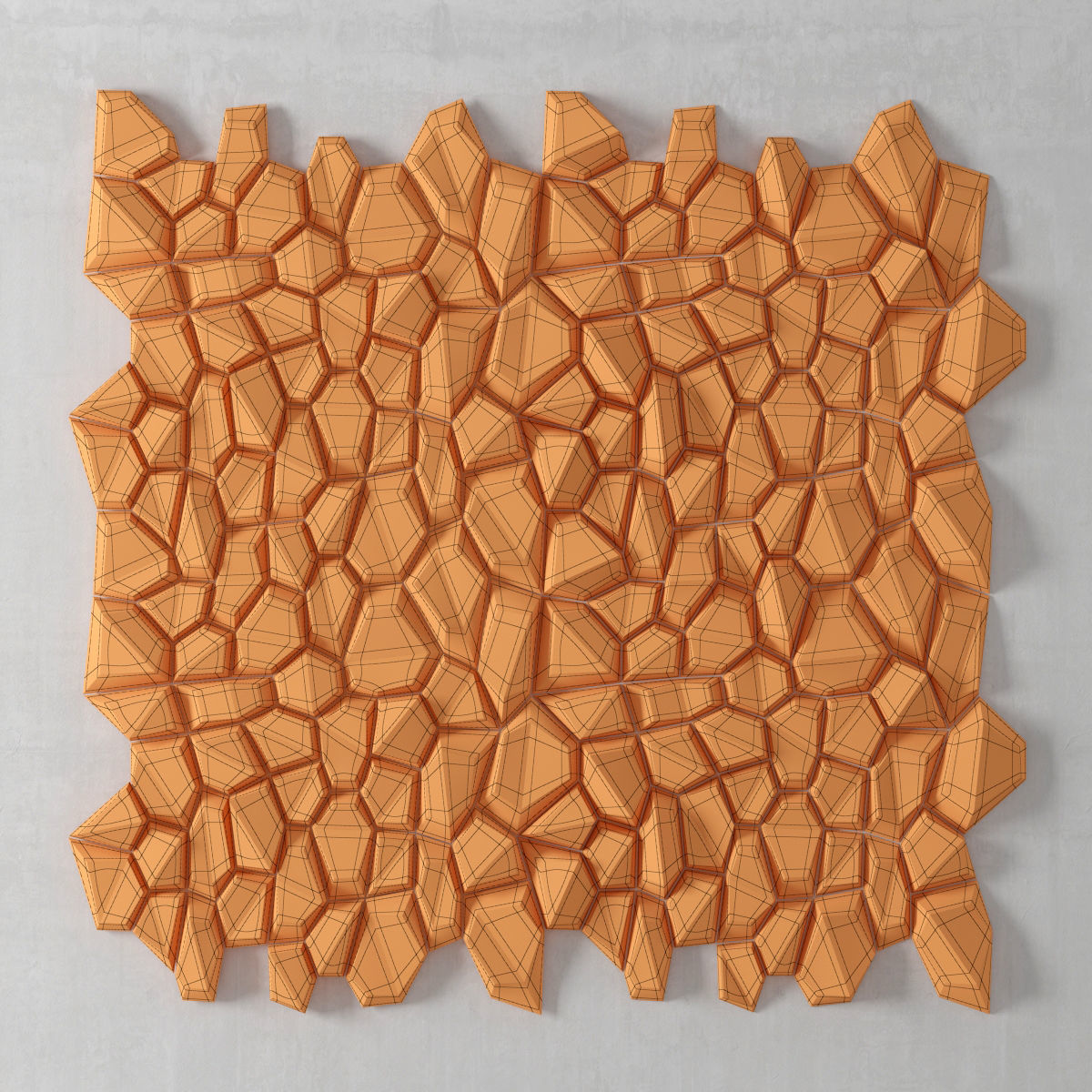 Panel decor polygon n4 3D model_6