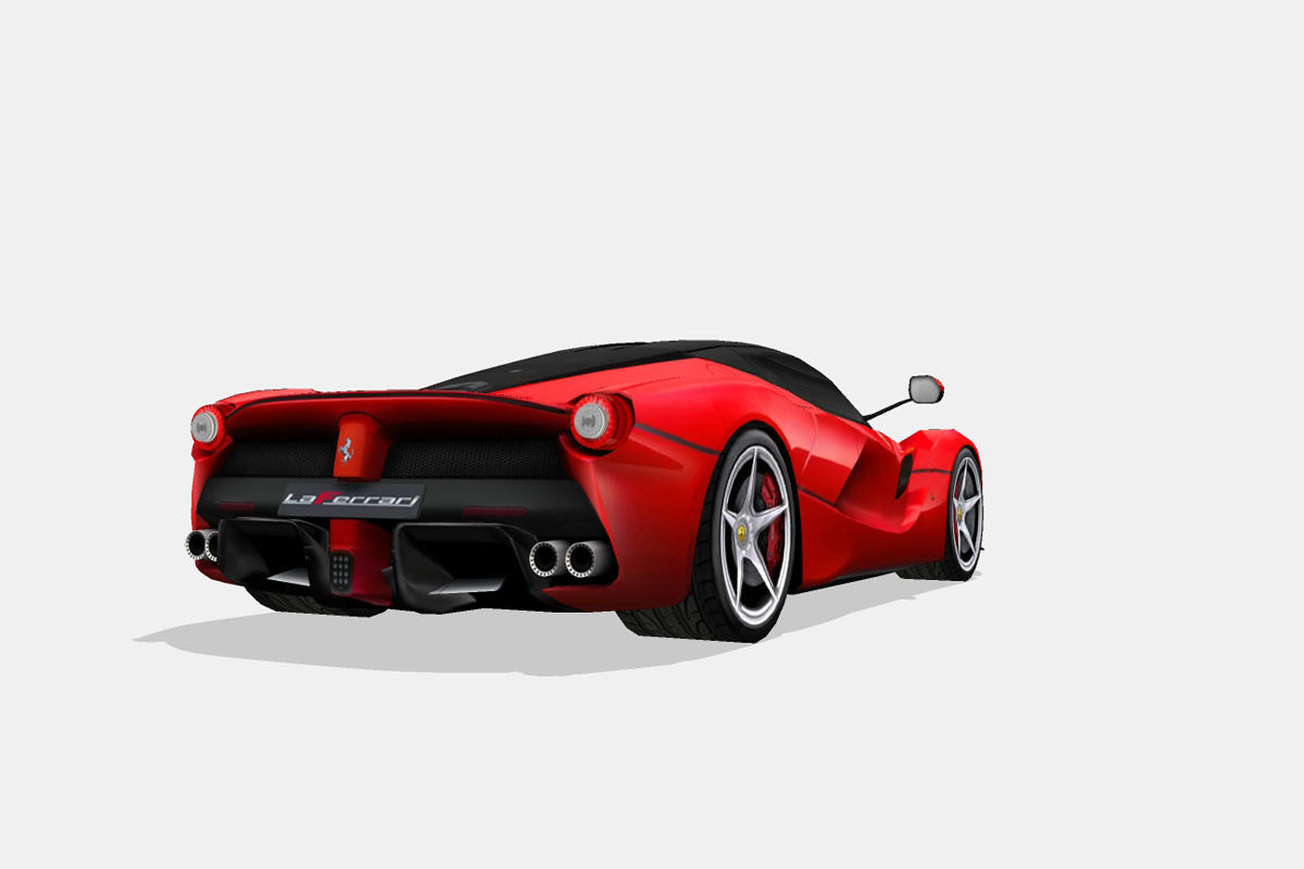 Ferrari LaFerrari Low-poly 3D model_11