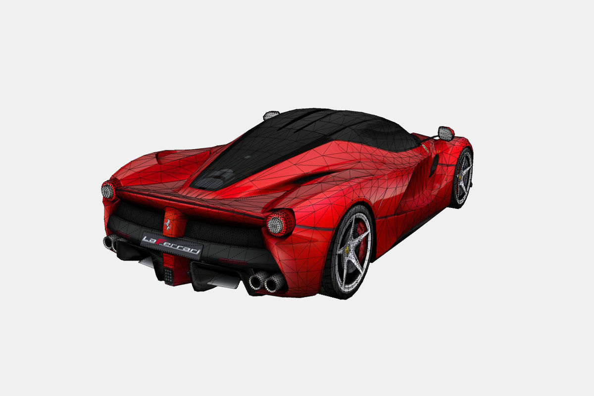 Ferrari LaFerrari Low-poly 3D model_17