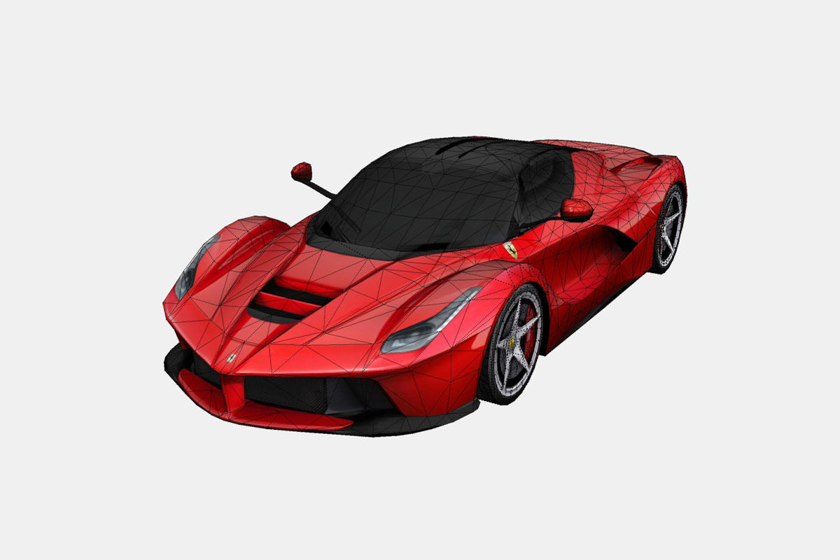 Ferrari LaFerrari Low-poly 3D model_16
