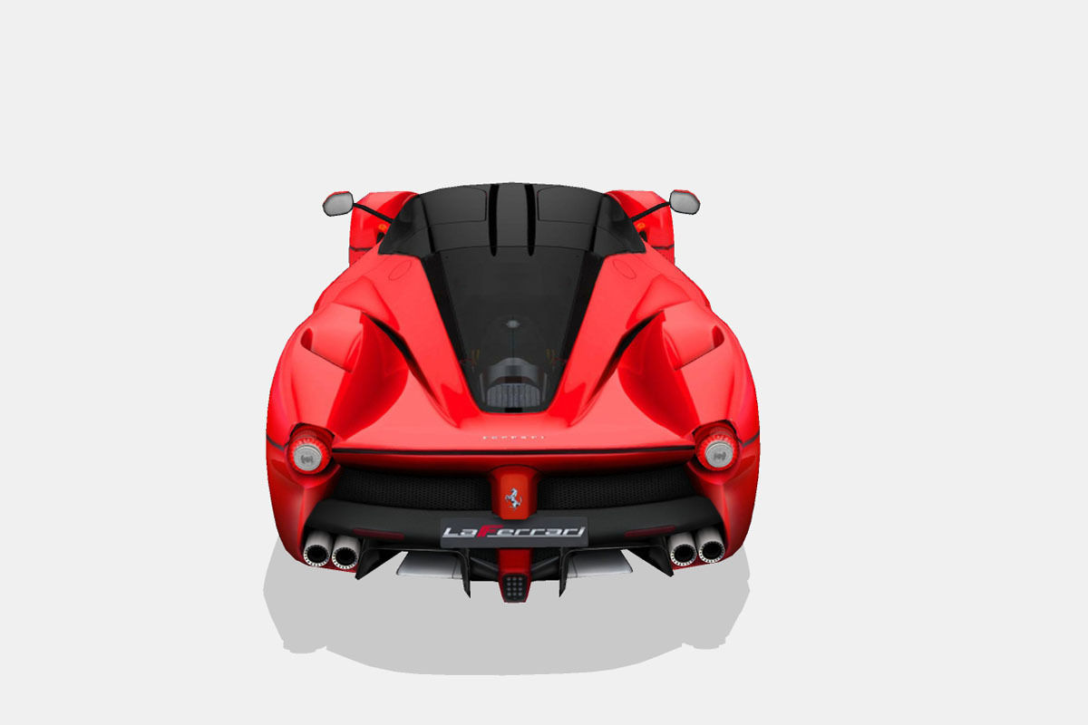 Ferrari LaFerrari Low-poly 3D model_9