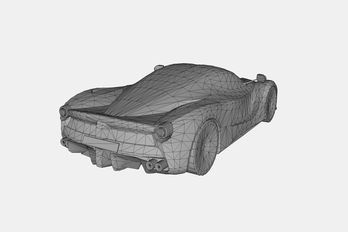 Ferrari LaFerrari Low-poly 3D model_19