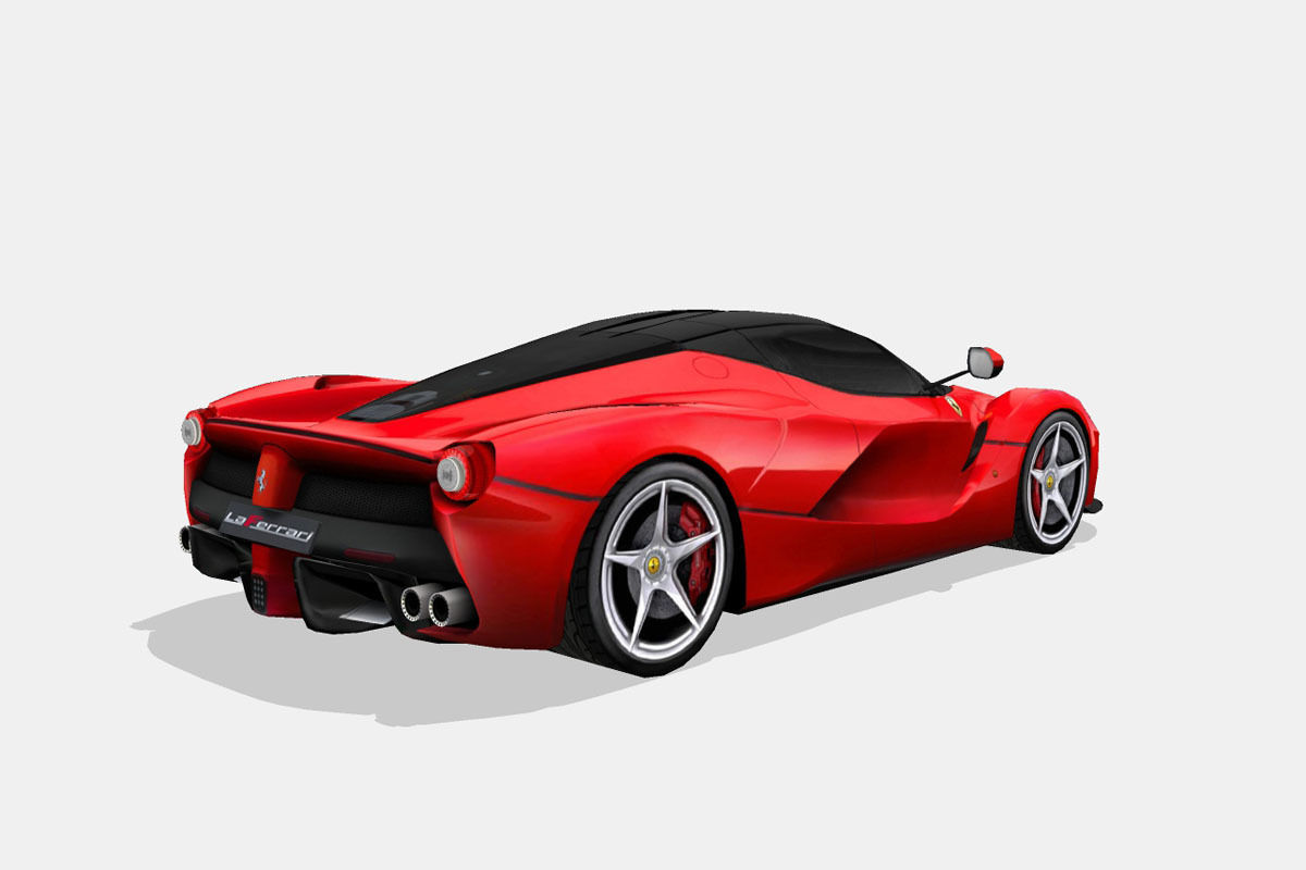 Ferrari LaFerrari Low-poly 3D model_2