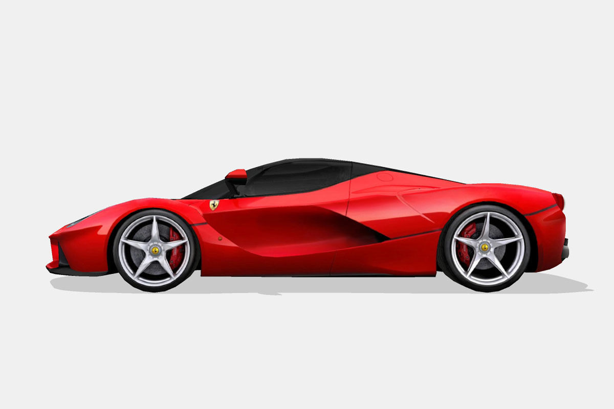Ferrari LaFerrari Low-poly 3D model_6