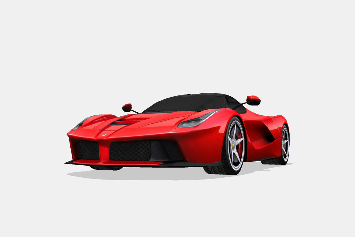 Ferrari LaFerrari Low-poly 3D model_4