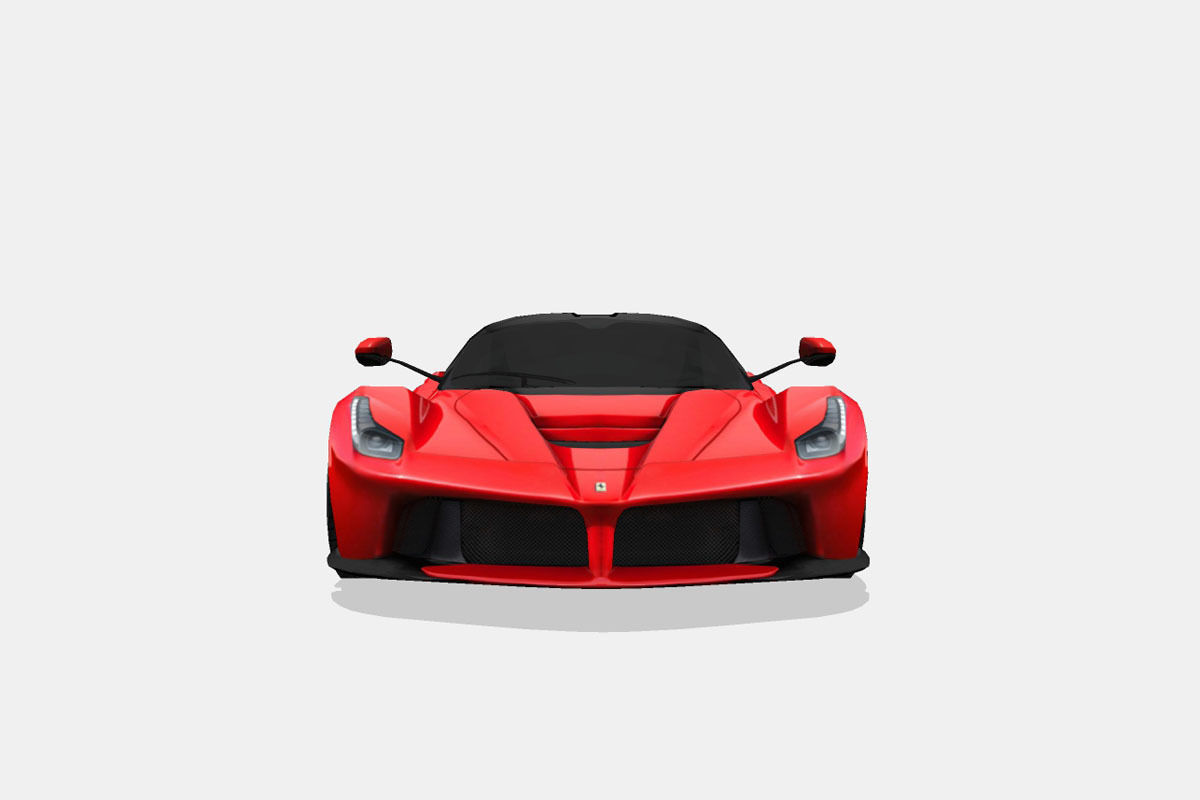 Ferrari LaFerrari Low-poly 3D model_3