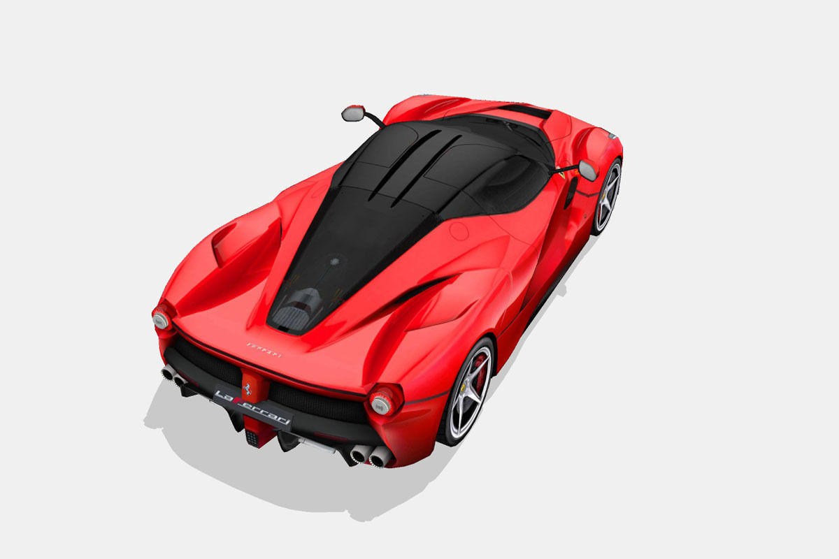 Ferrari LaFerrari Low-poly 3D model_10