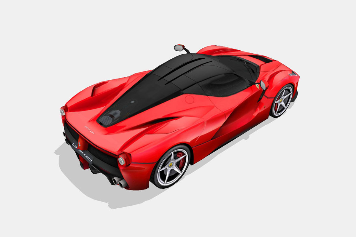 Ferrari LaFerrari Low-poly 3D model_12