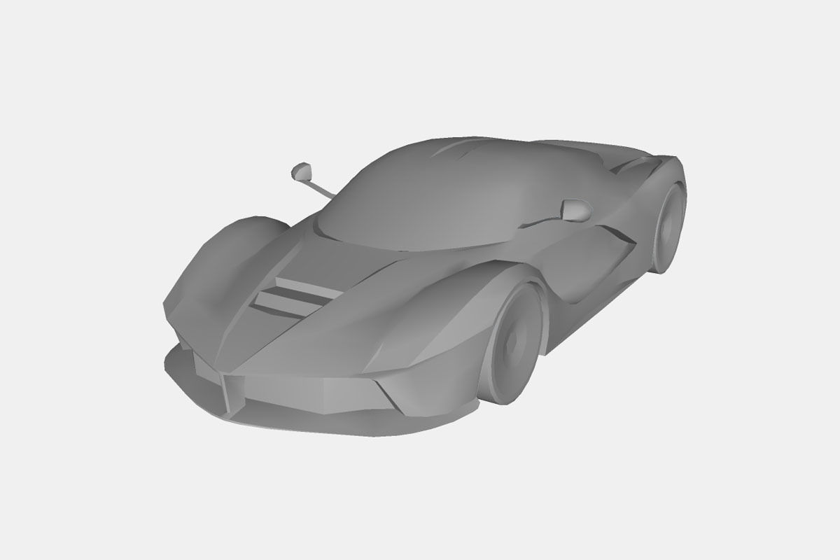 Ferrari LaFerrari Low-poly 3D model_20