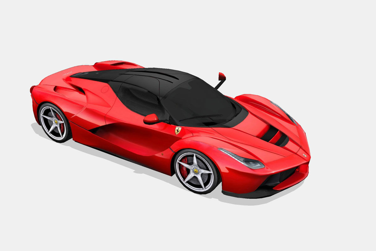 Ferrari LaFerrari Low-poly 3D model_14