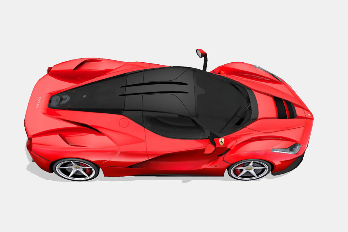 Ferrari LaFerrari Low-poly 3D model_13