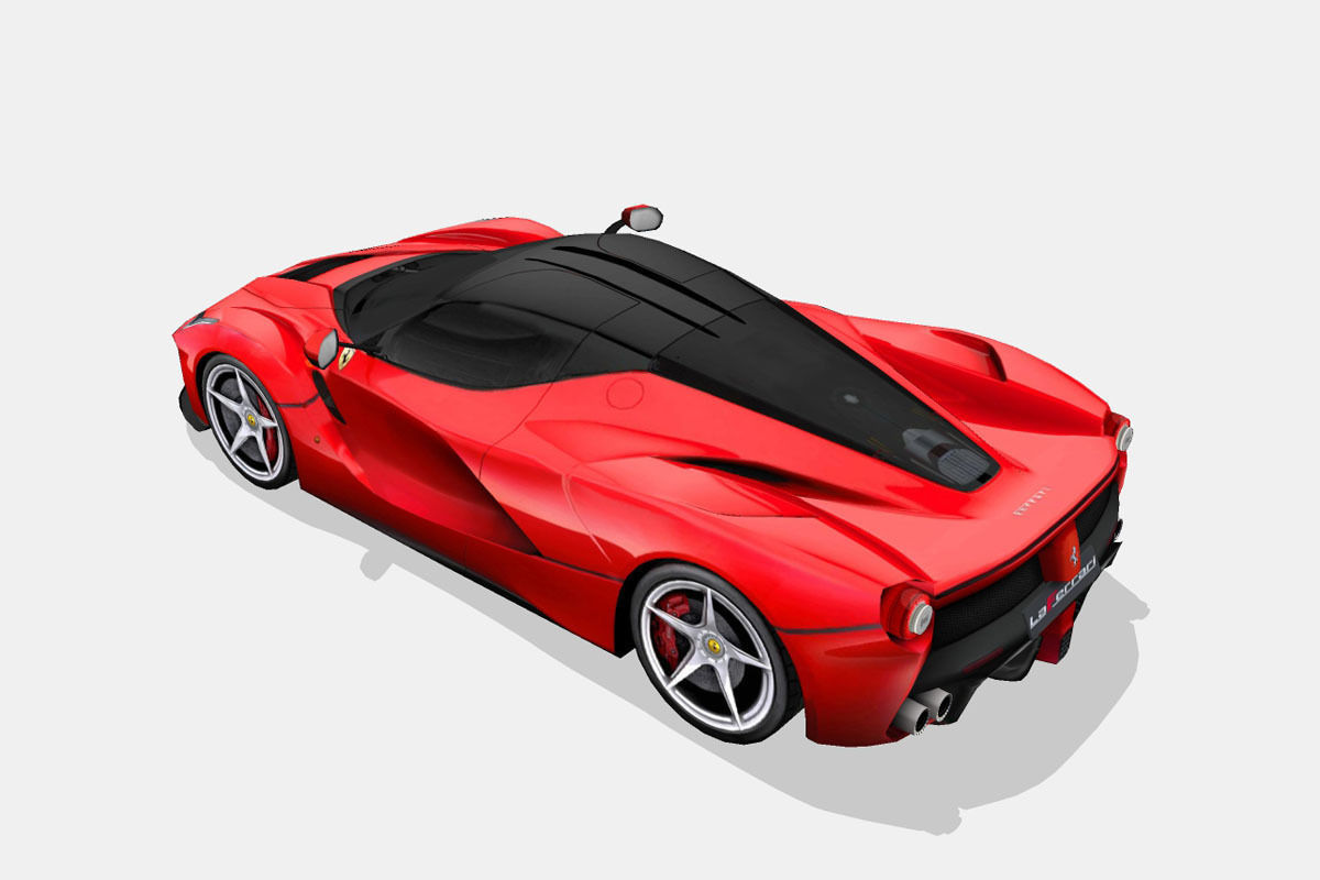 Ferrari LaFerrari Low-poly 3D model_7