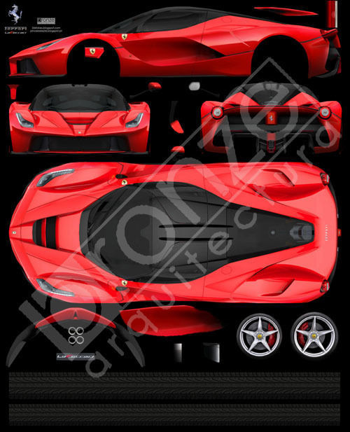 Ferrari LaFerrari Low-poly 3D model_22