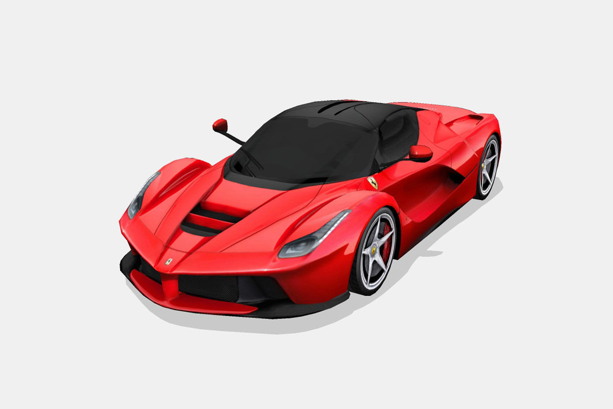 Ferrari LaFerrari Low-poly 3D model_5