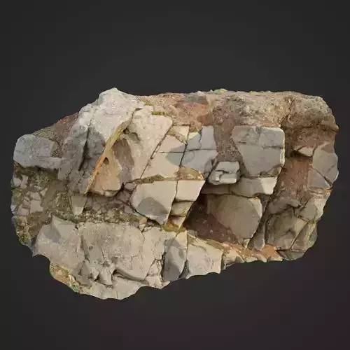 Cliff face 3d scanned A